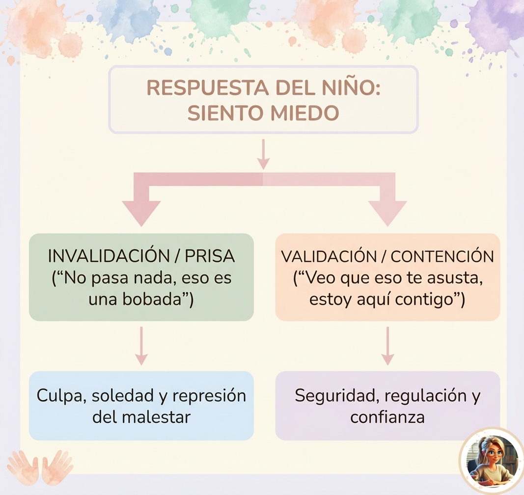 Respuestas de los padres ante un niño que tiene miedo.